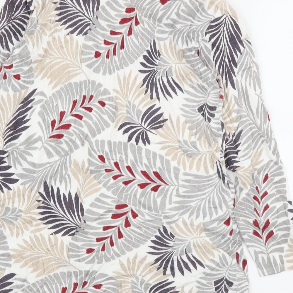 Debenhams Womens Beige Floral  Basic T-Shirt Size 12