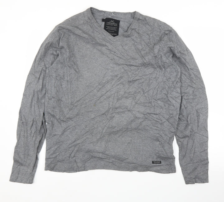 Threadbare Mens Grey Pullover Jumper Size M