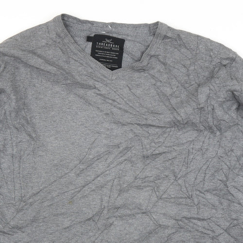 Threadbare Mens Grey   Pullover Jumper Size M
