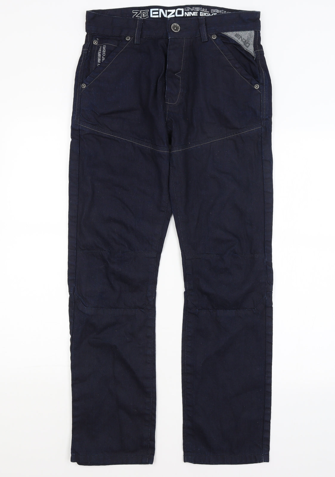 Enzo Jeans Mens Blue   Straight Jeans Size 30 in L30 in