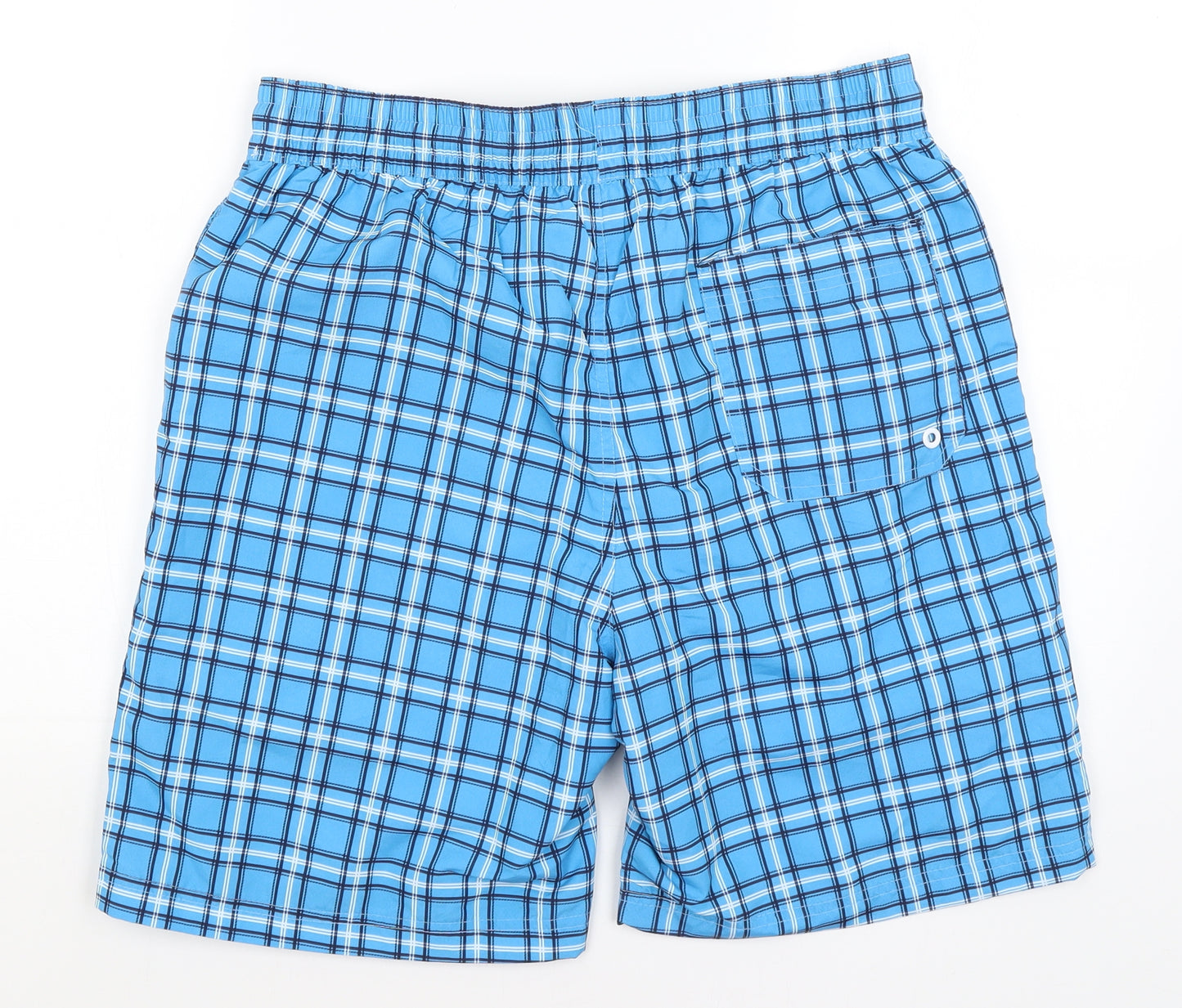 McKenzie Mens Blue Plaid  Athletic Shorts Size M - Swim