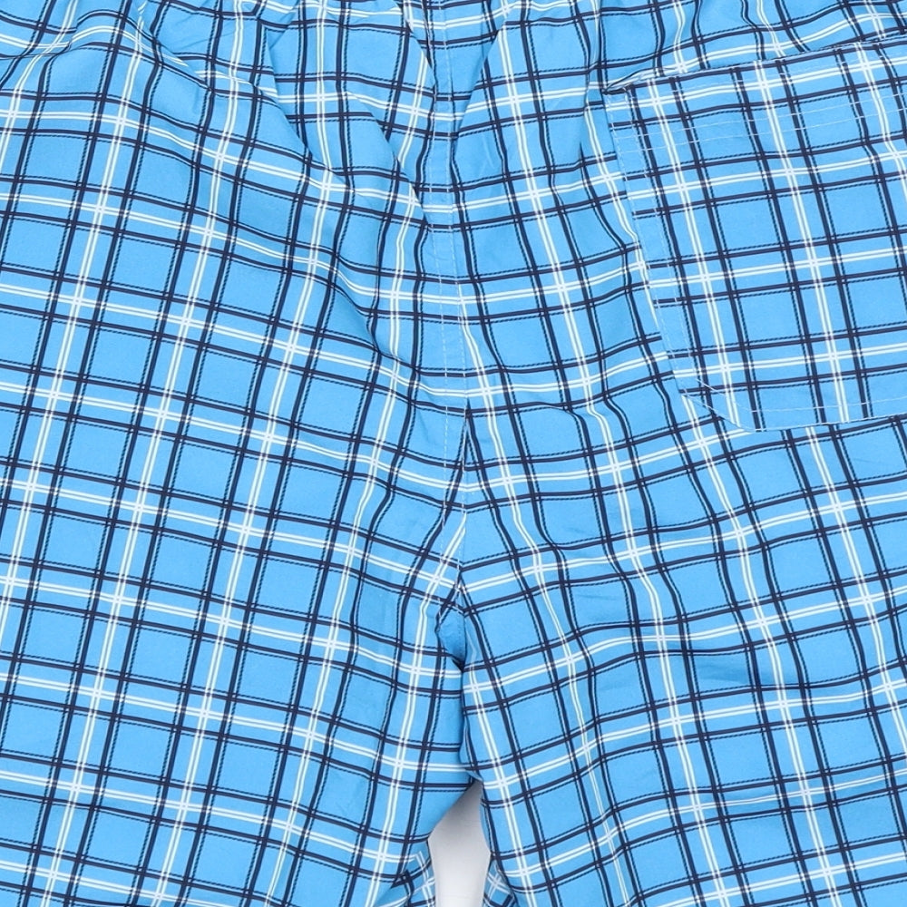 McKenzie Mens Blue Plaid  Athletic Shorts Size M - Swim