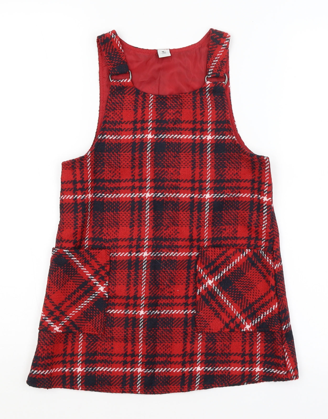 TU Girls Red Plaid  A-Line  Size 6 Years