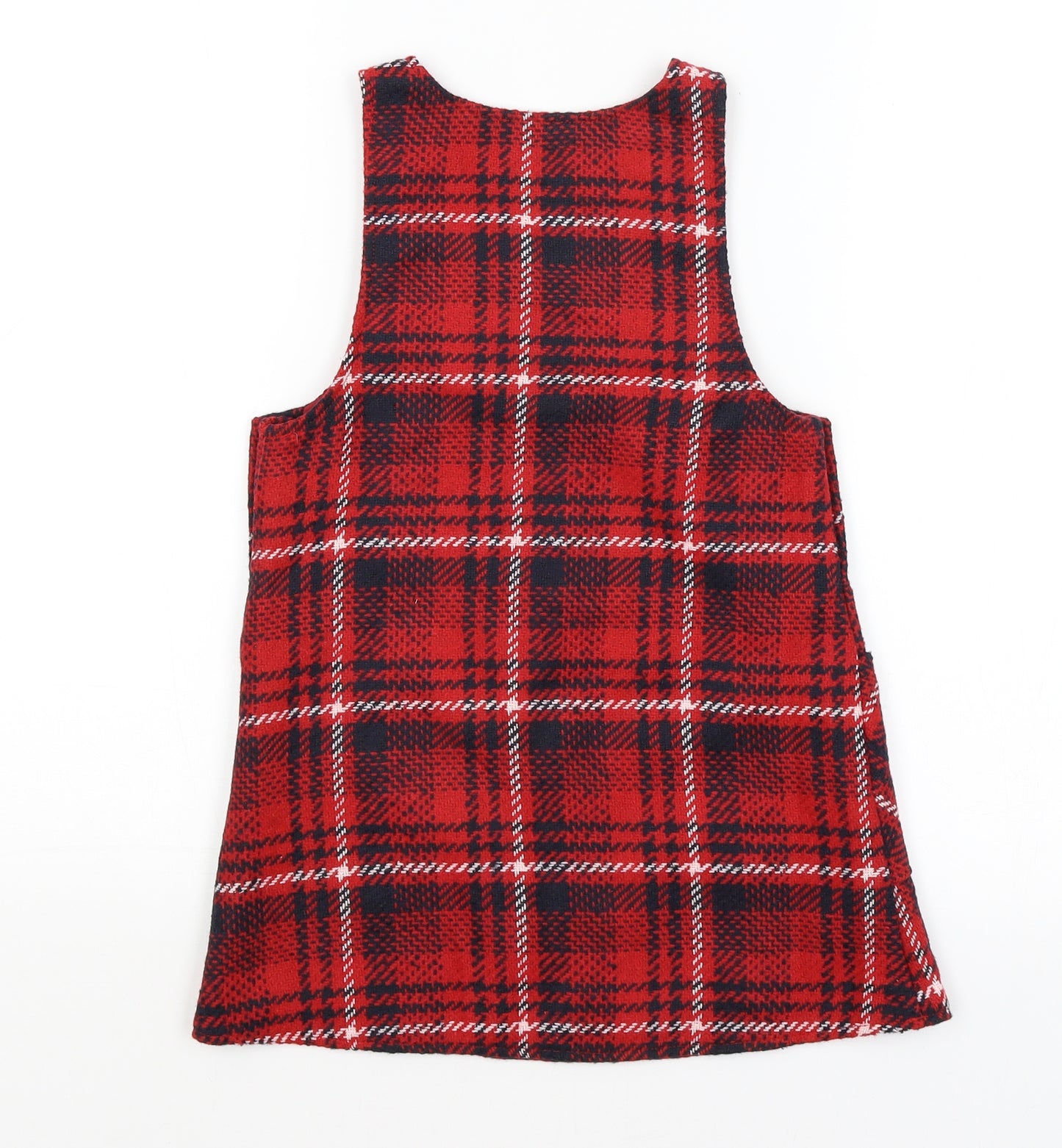 TU Girls Red Plaid  A-Line  Size 6 Years