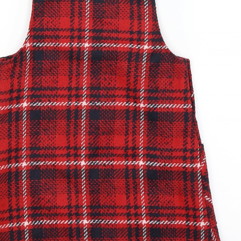 TU Girls Red Plaid  A-Line  Size 6 Years