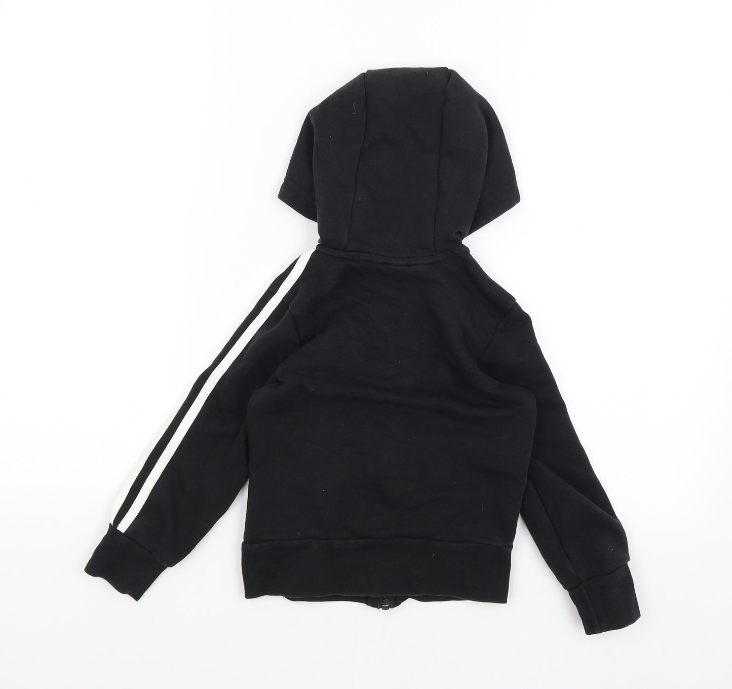 adidas Boys Black   Full Zip Hoodie Size 5-6 Years