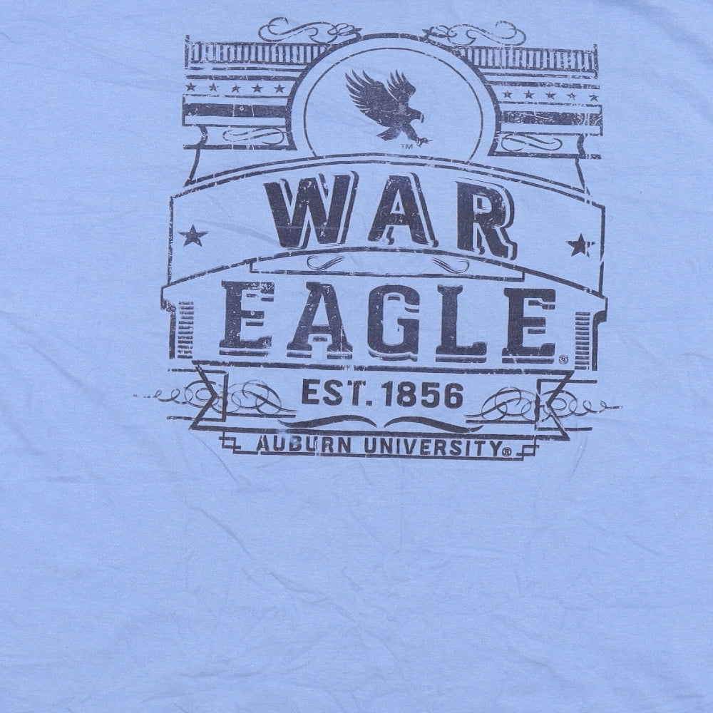 Comfort Colours Mens Blue    T-Shirt Size 2XL  - War Eagle