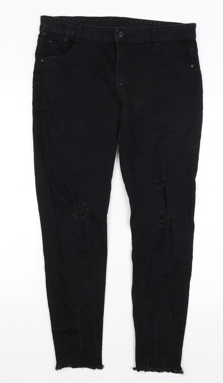 Preworn Womens Black   Skinny Jeans Size 18 L27 in