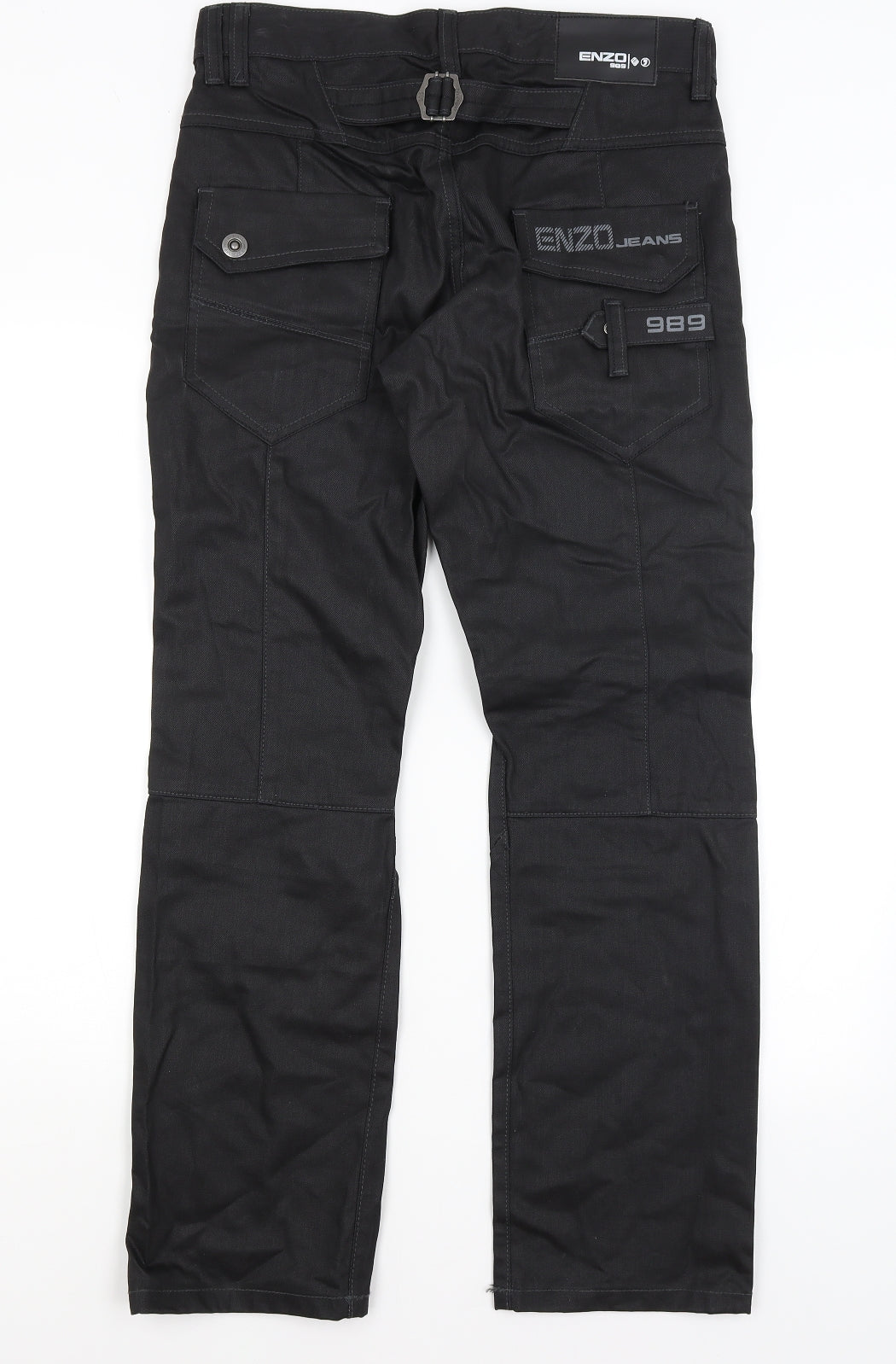 Enzo Jeans Mens Black   Straight Jeans Size 30 in L31 in