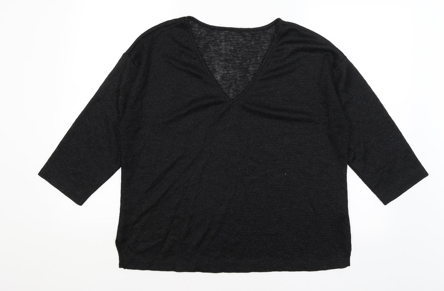 Preworn Womens Black   Basic T-Shirt Size 18