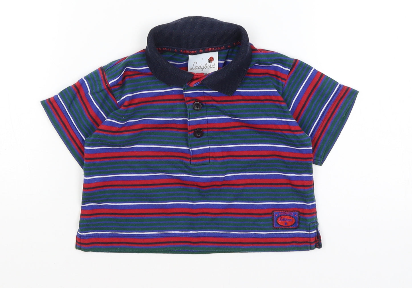 Ladybird Baby Green Striped  Basic T-Shirt Size 9-12 Months