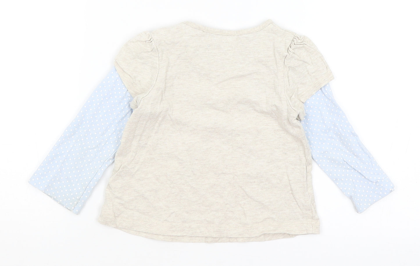 TU Baby Beige   Basic T-Shirt Size 12-18 Months  - I Love Bear Hugs