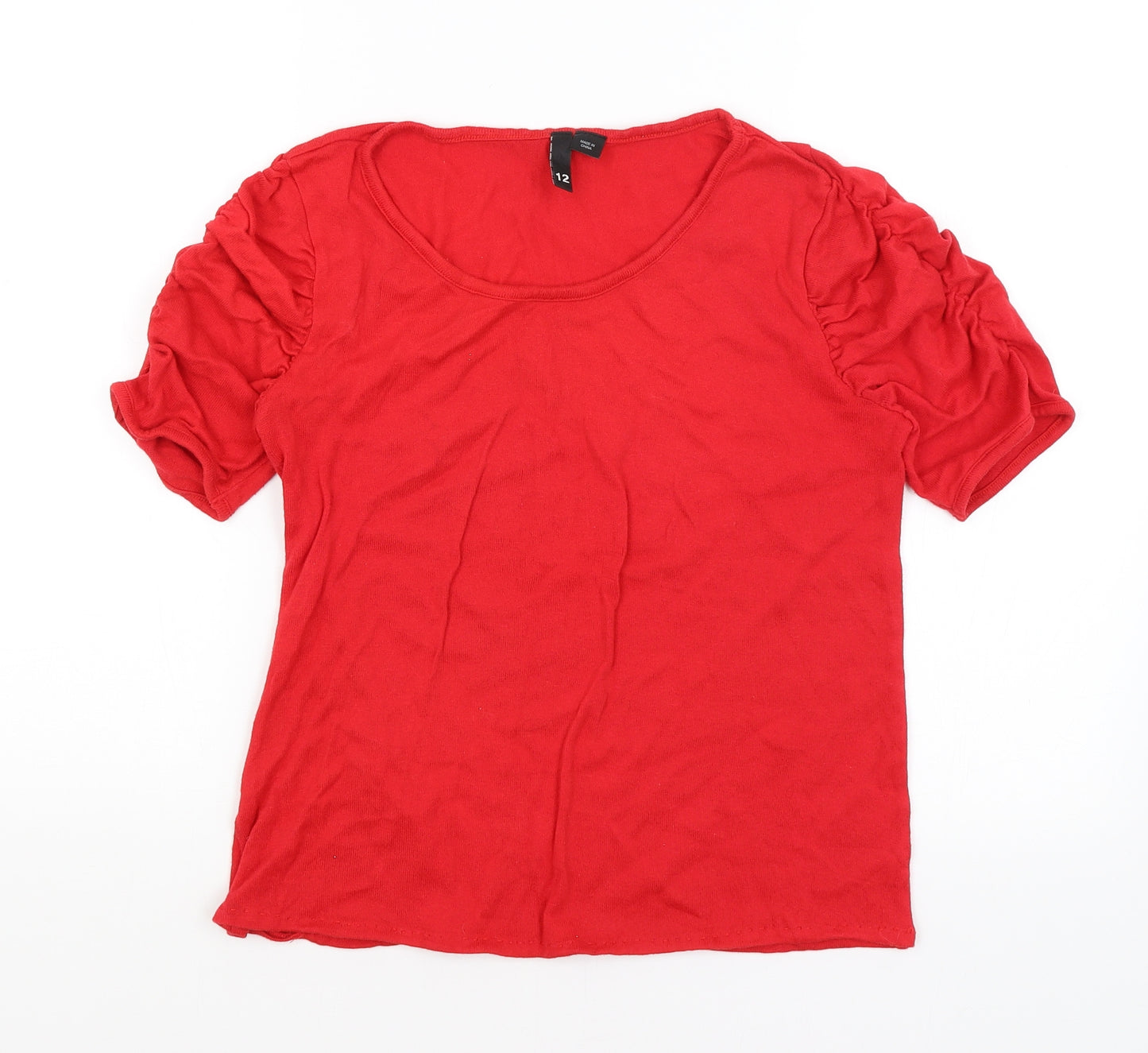 Divded Womens Red   Basic T-Shirt Size 12