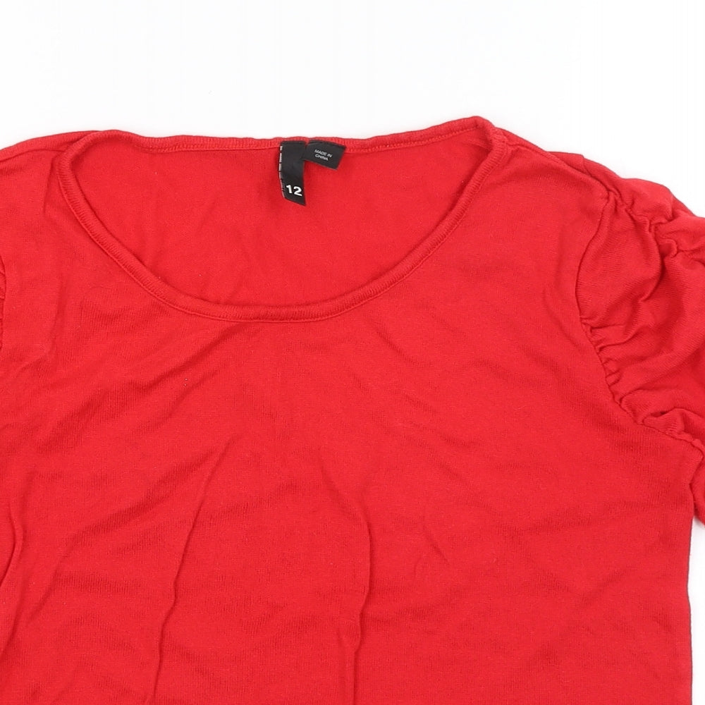 Divded Womens Red   Basic T-Shirt Size 12