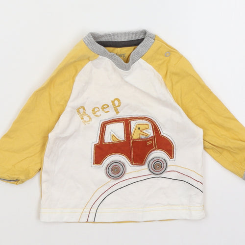 Nutmeg Baby Yellow   Basic T-Shirt Size 3-6 Months  - Driving T-Rex