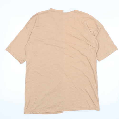 Boohoo Womens Beige   Basic T-Shirt Size 8