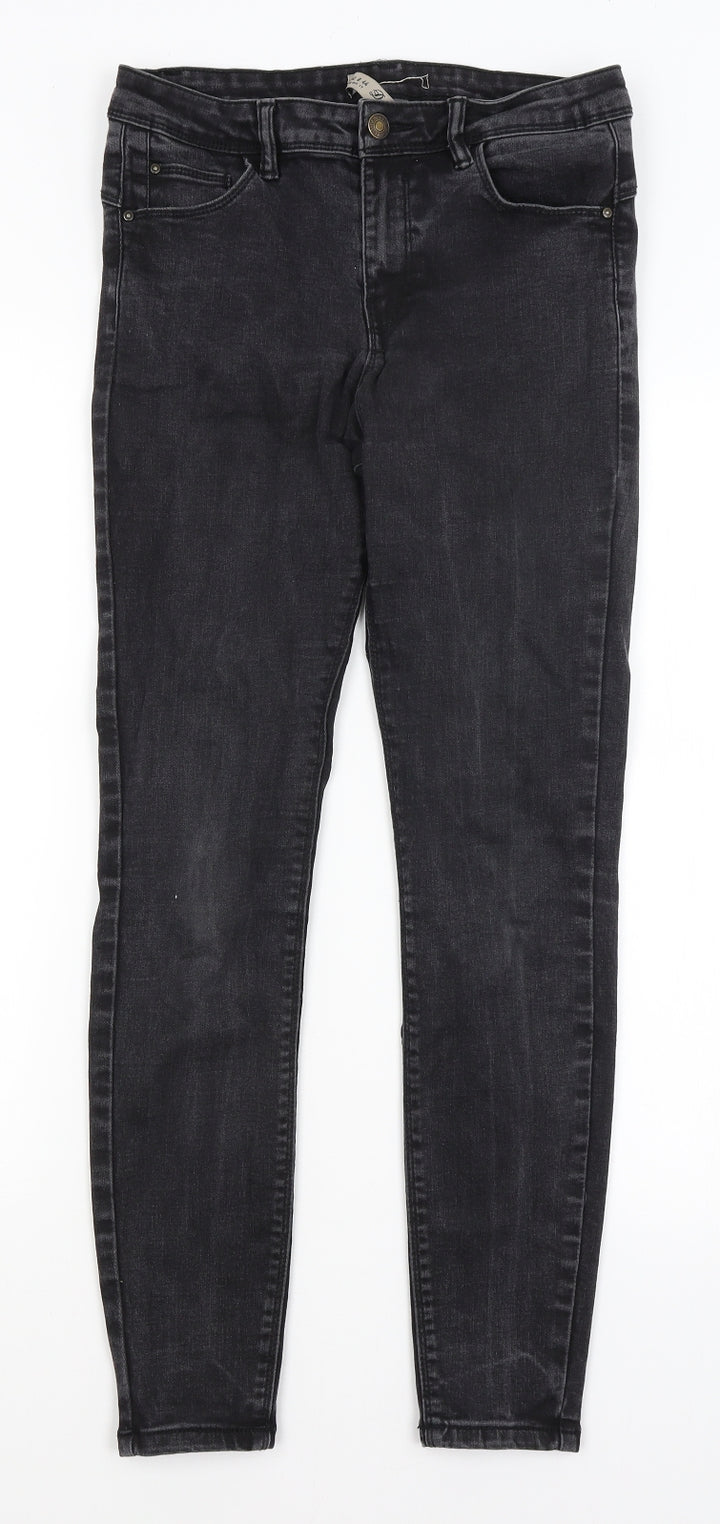 Denim Co Womens Black Skinny Jeans Size 12 L27.5 in