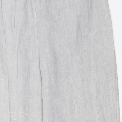 Leuggi Womens Grey   Cropped Trousers Size 8 L23 in