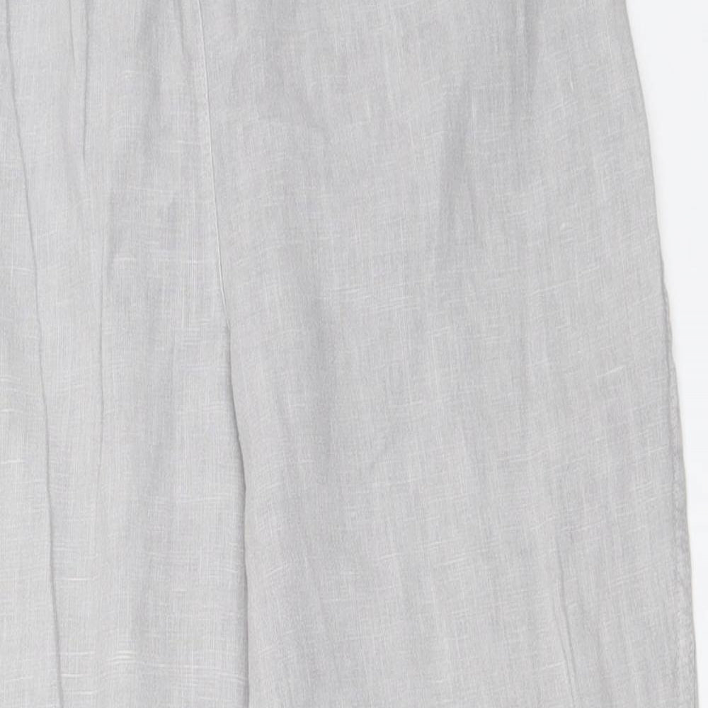 Leuggi Womens Grey   Cropped Trousers Size 8 L23 in