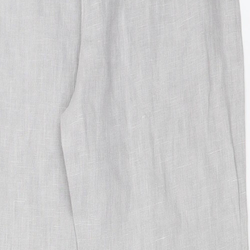 Leuggi Womens Grey   Cropped Trousers Size 8 L23 in