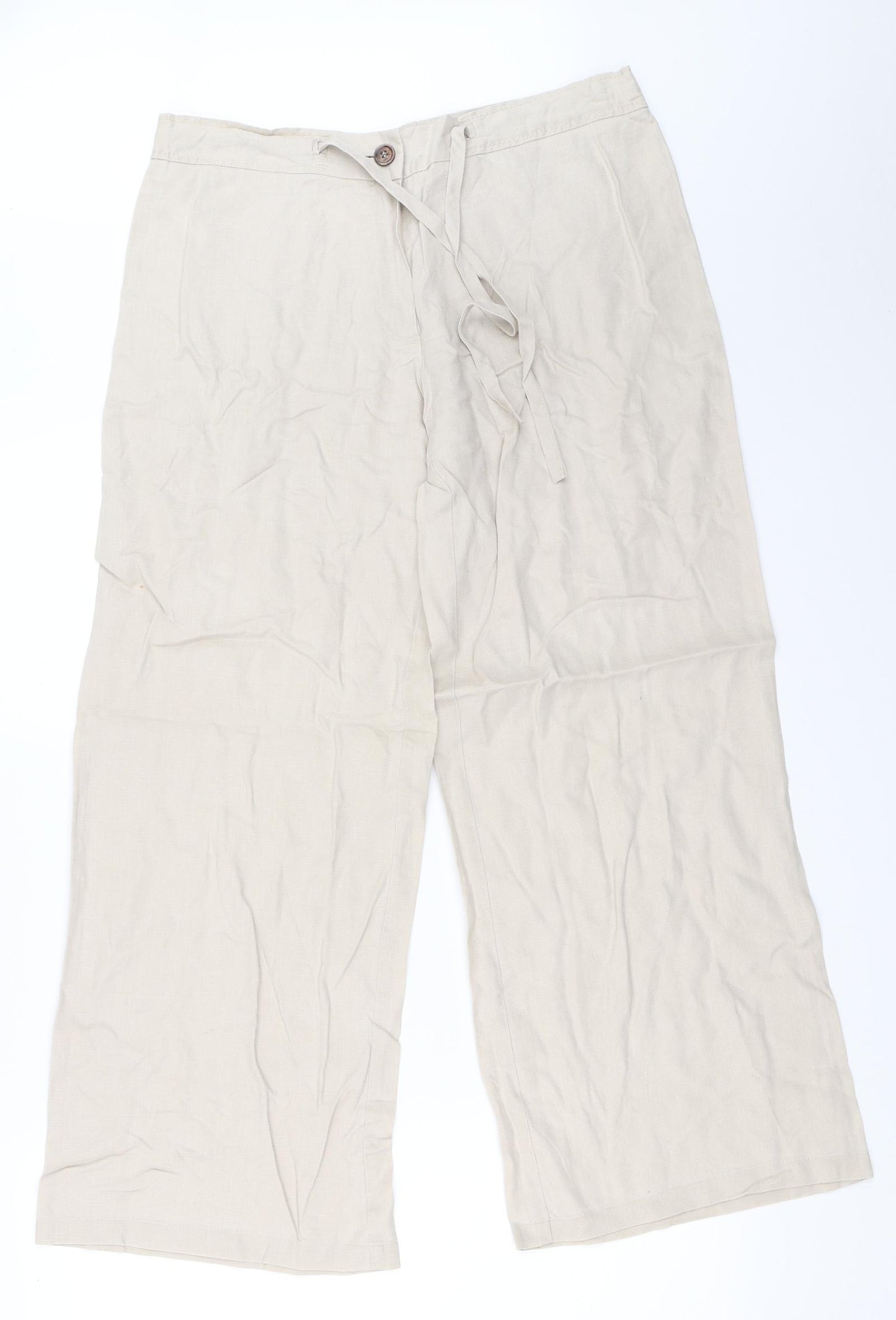 Marks and Spencer Womens Beige   Trousers  Size 10 L28 in
