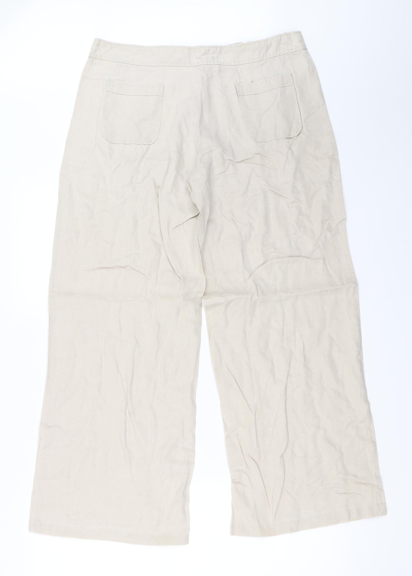 Marks and Spencer Womens Beige   Trousers  Size 10 L28 in