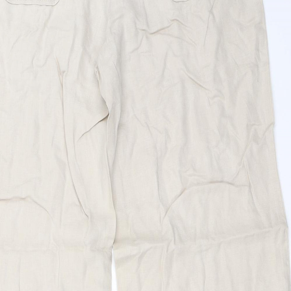 Marks and Spencer Womens Beige   Trousers  Size 10 L28 in