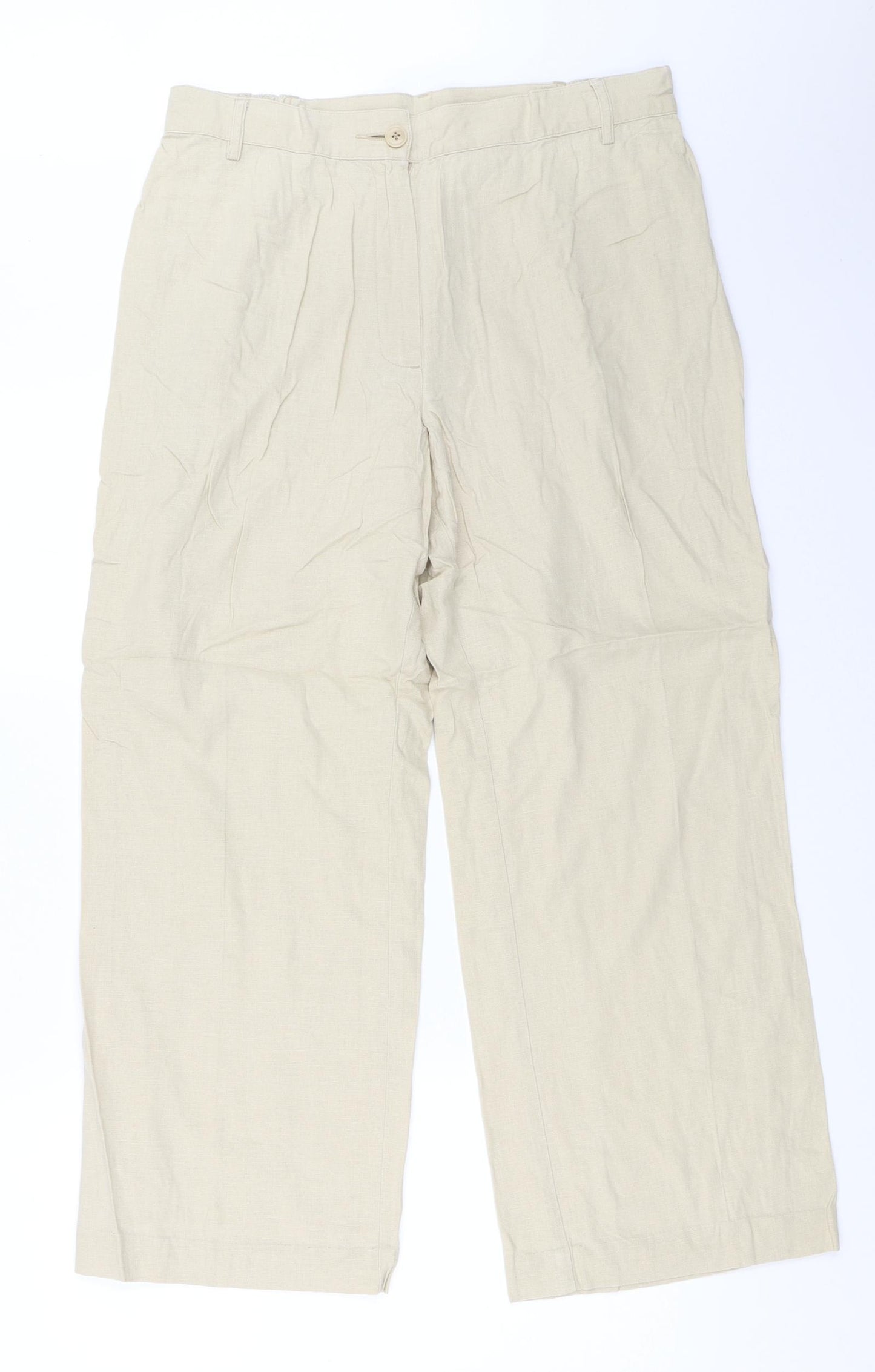 Marks and Spencer Womens Beige   Trousers  Size 16 L27 in