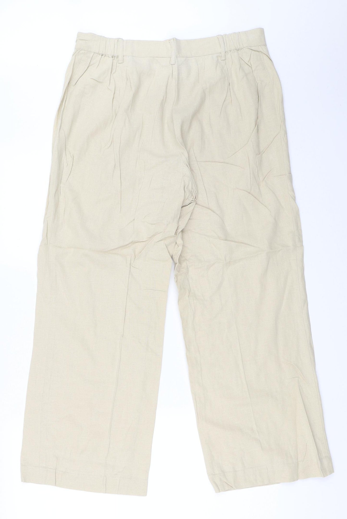 Marks and Spencer Womens Beige   Trousers  Size 16 L27 in