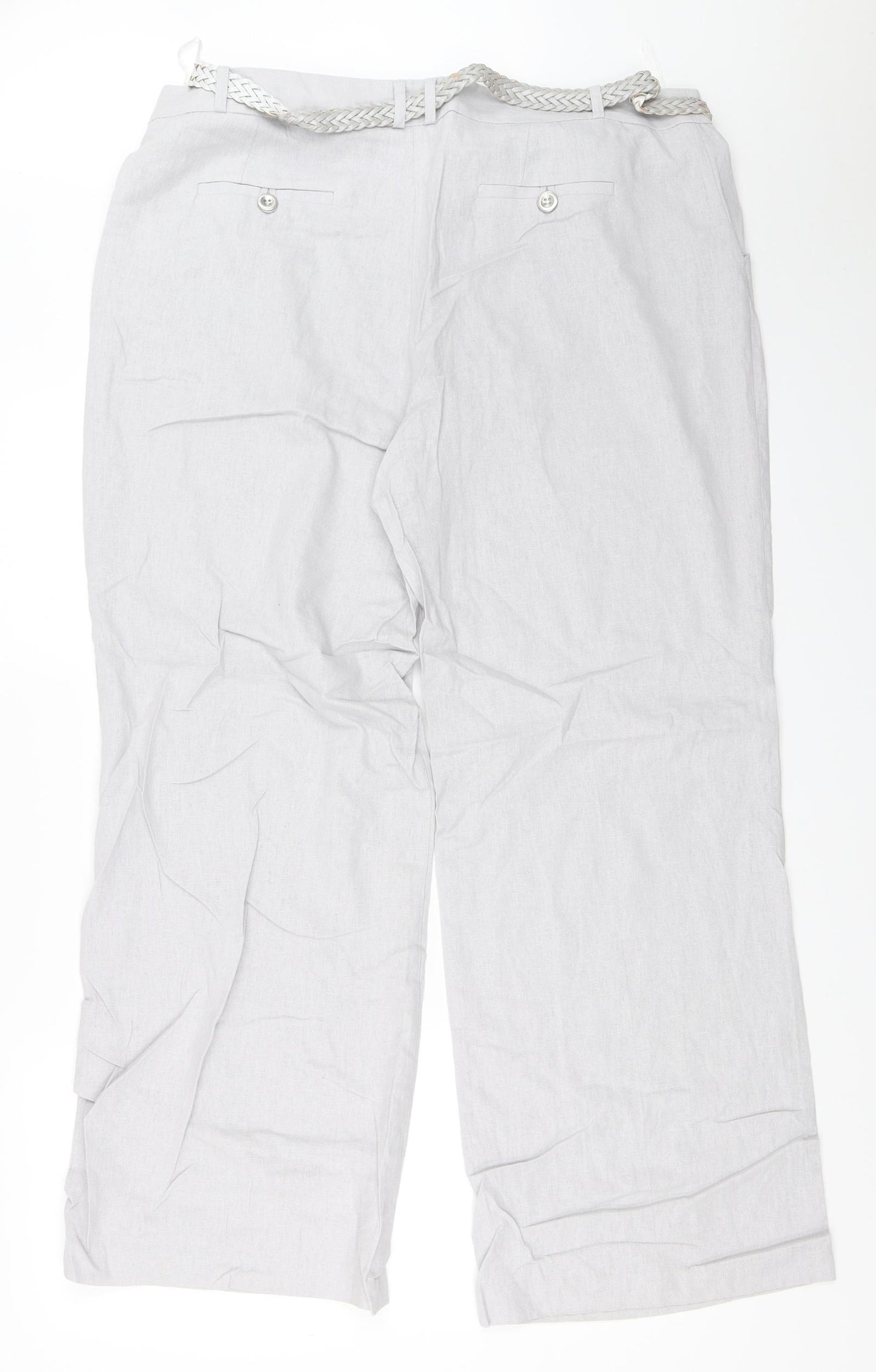 M&Co Womens Grey   Trousers  Size 18 L30 in