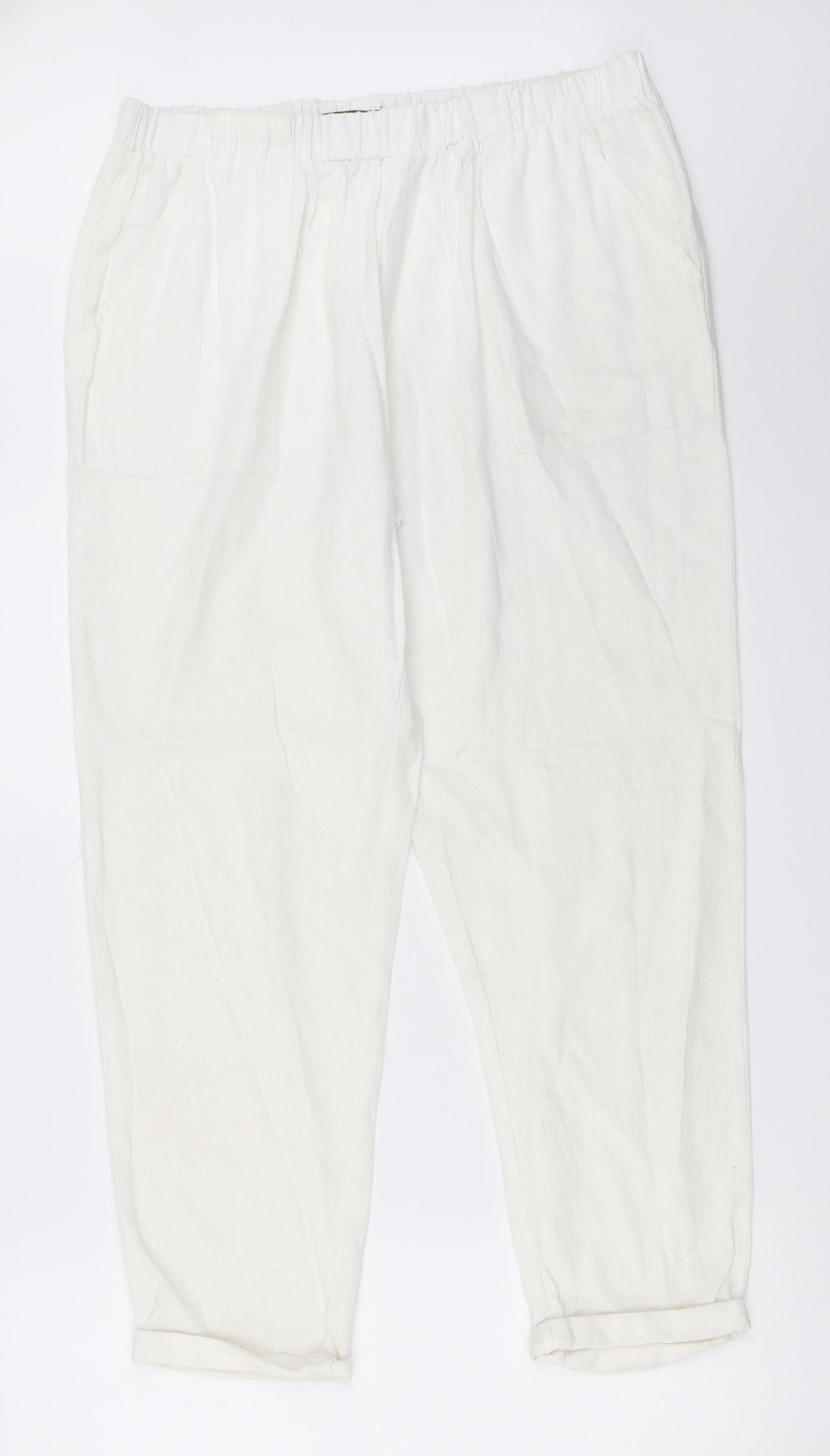 Atmosphere Womens White   Trousers  Size 16 L27 in