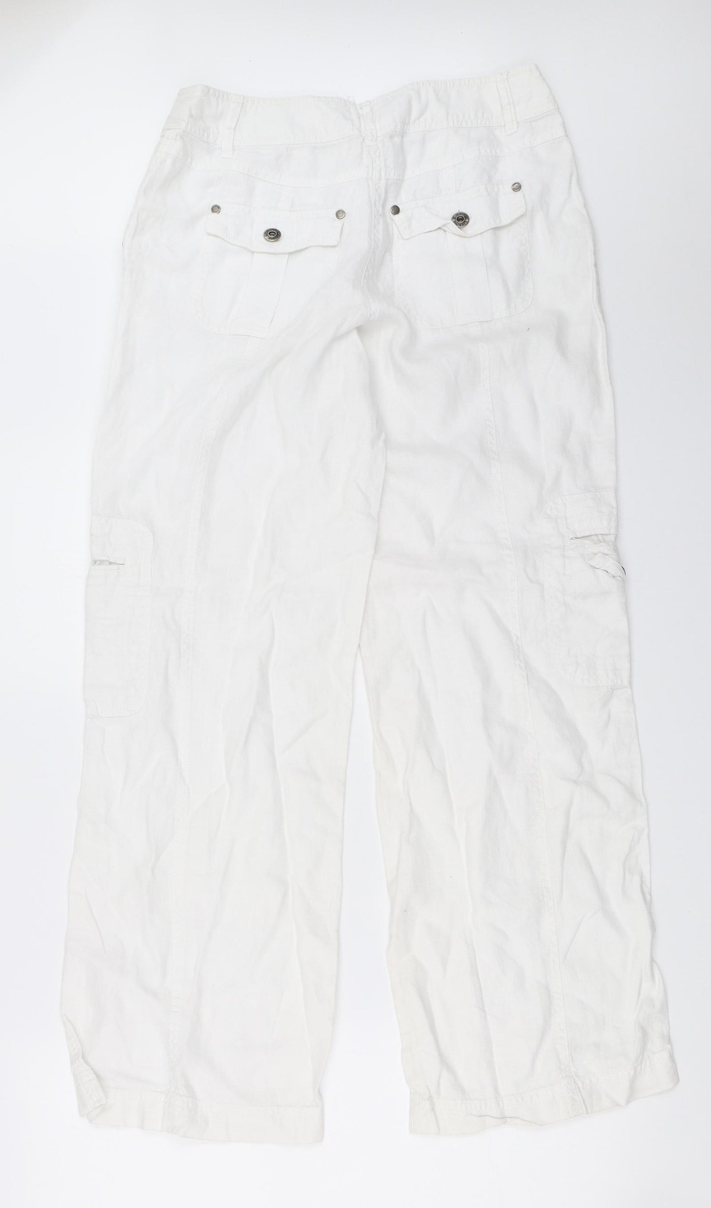 Cherokee Womens White   Trousers  Size 8 L30.5 in