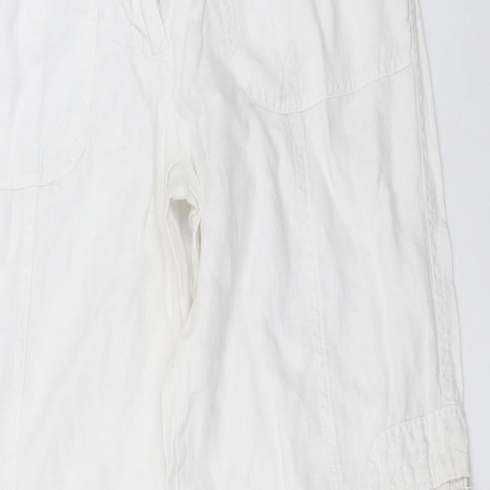 Cherokee Womens White   Trousers  Size 8 L30.5 in