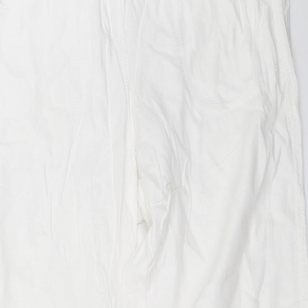 Marks and Spencer Womens White   Trousers  Size 16 L30.5 in