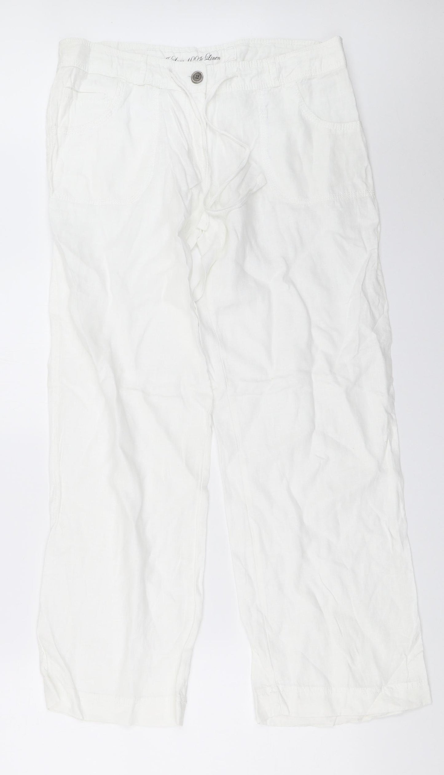 Atmosphere Womens White   Trousers  Size 12 L30.5 in