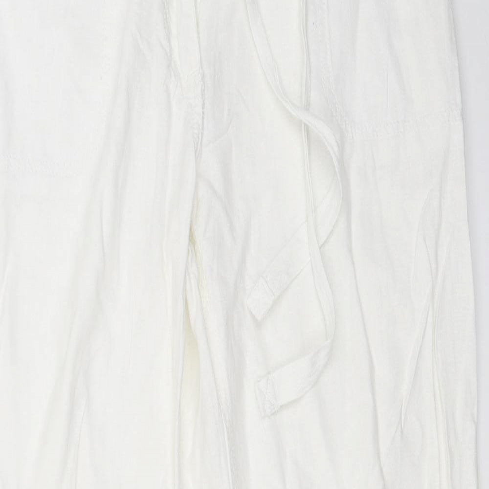 NEXT Womens White   Trousers  Size 12 L29.5 in