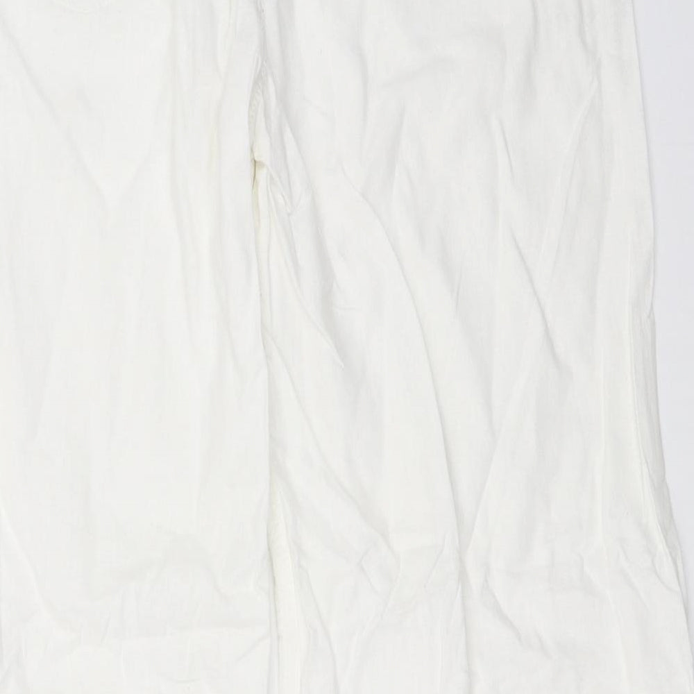 NEXT Womens White   Trousers  Size 12 L29.5 in