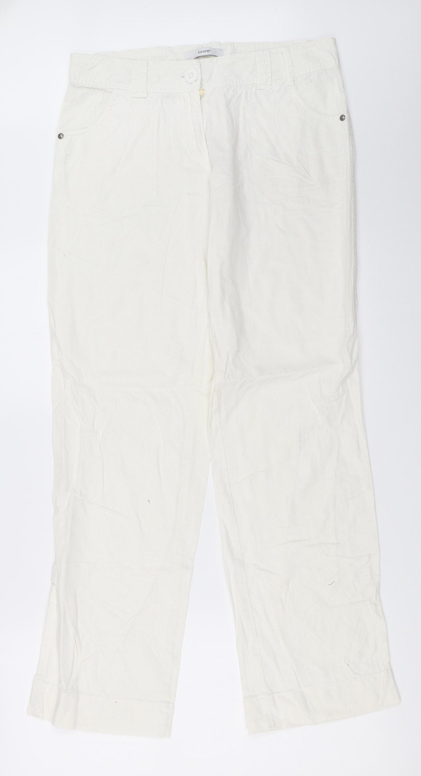 George Womens White   Trousers  Size 31 in L31 in