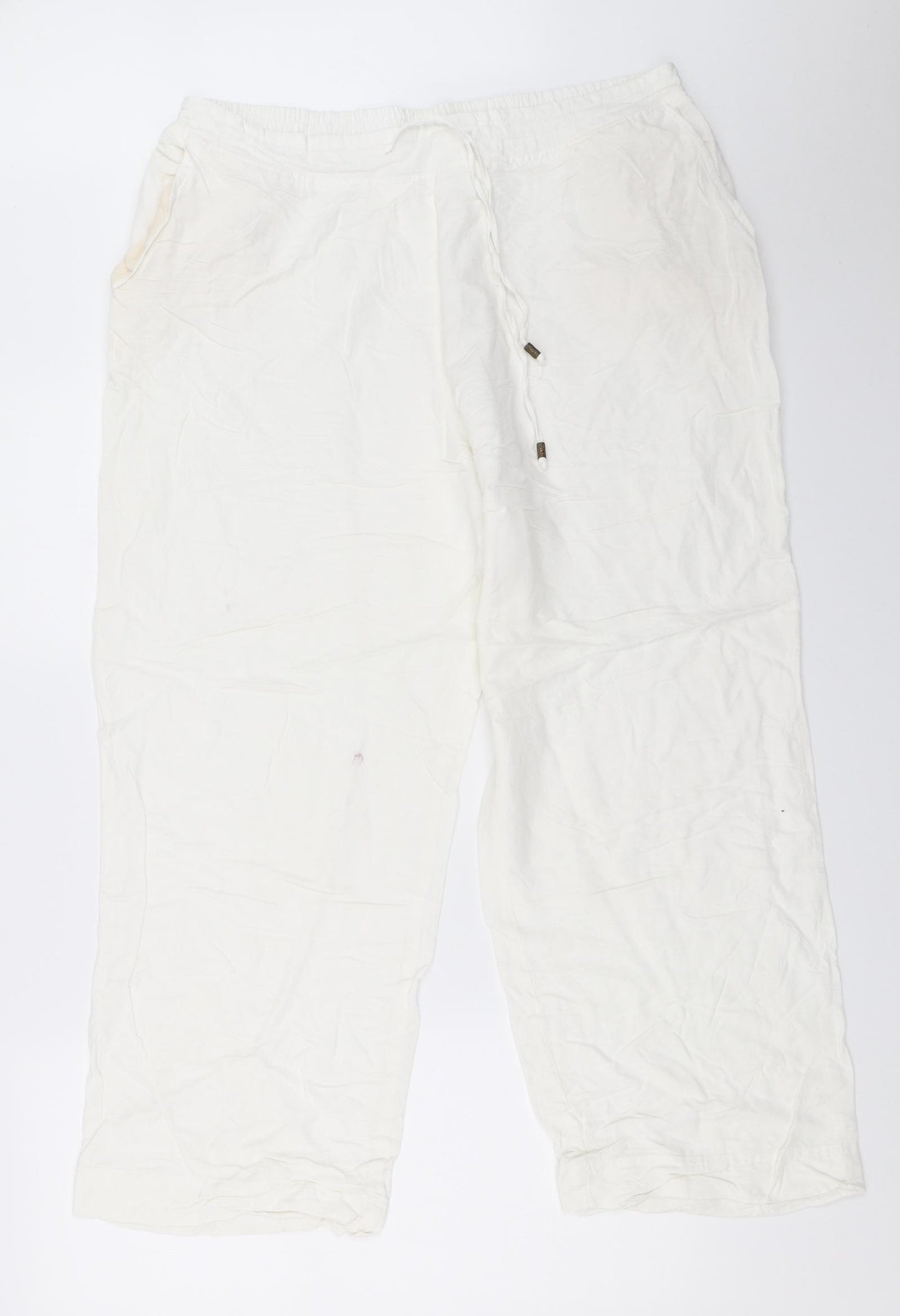 Anthology Womens White   Trousers  Size 18 L27 in