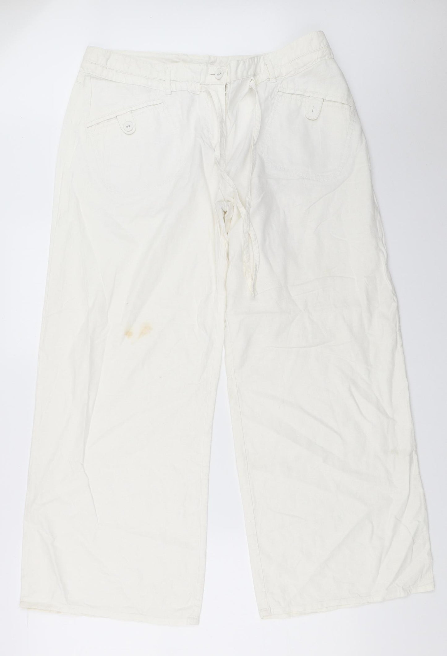 NEXT Womens White   Trousers  Size 16 L29 in