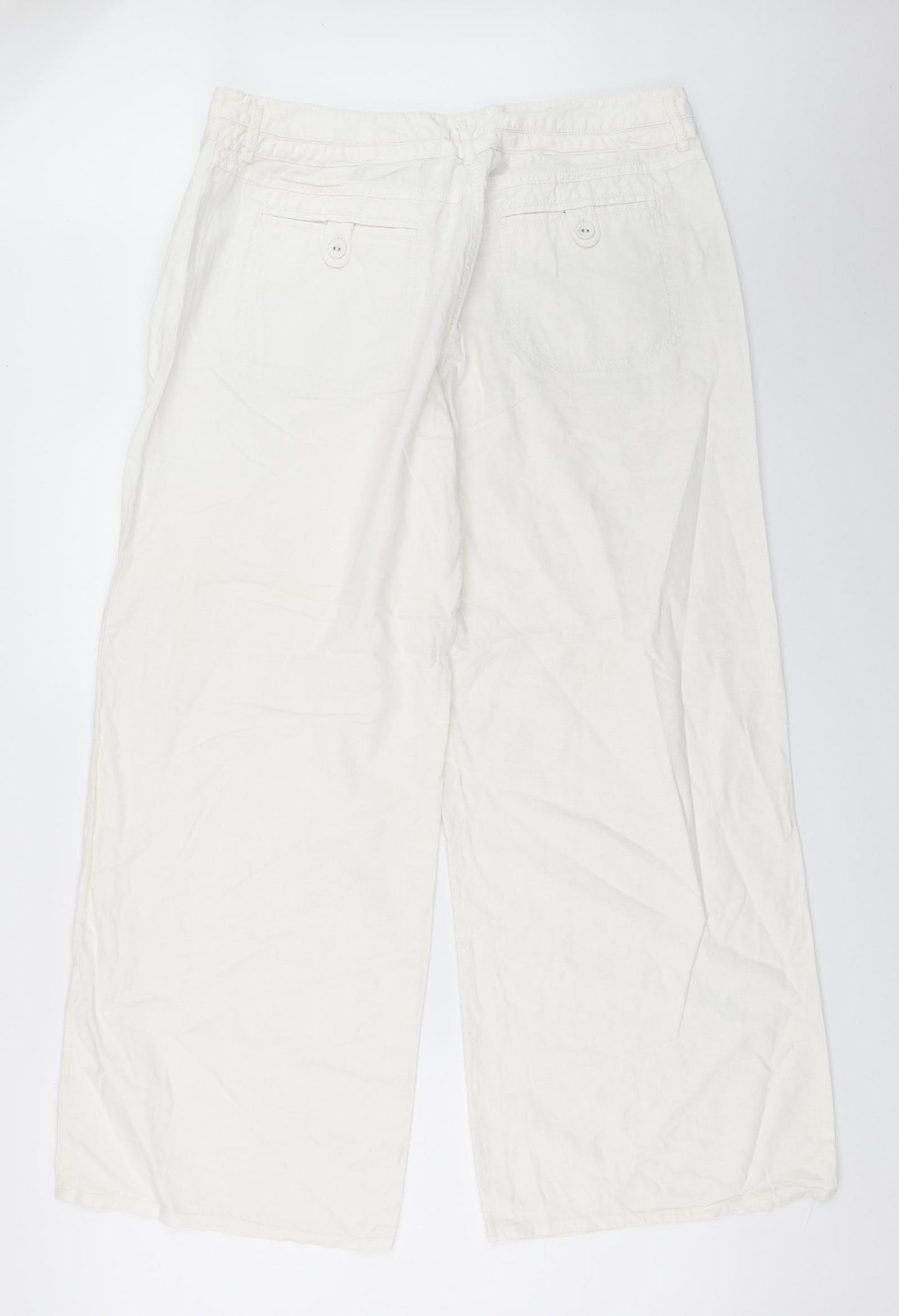 NEXT Womens White   Trousers  Size 16 L29 in