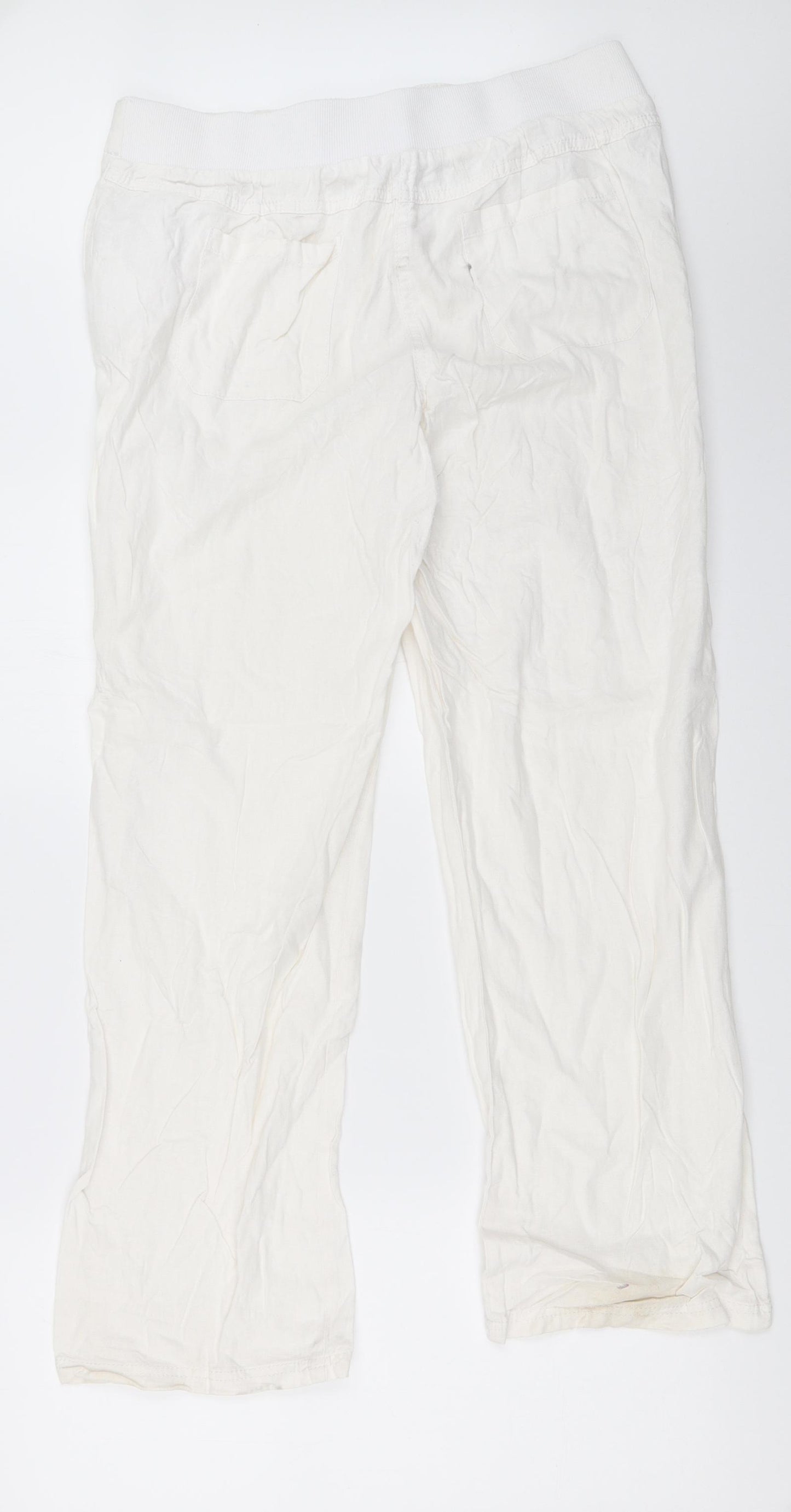 George Womens White   Trousers  Size 14 L29 in