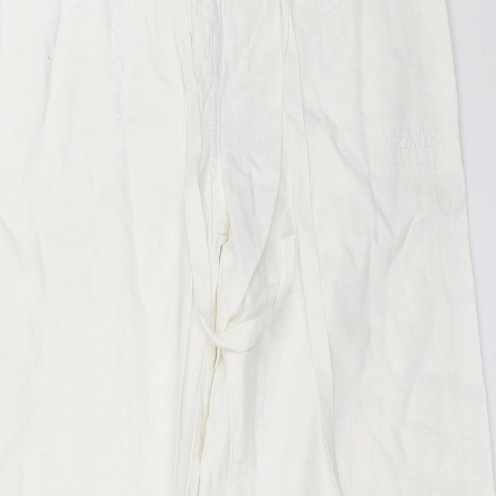 NEXT Womens White   Trousers  Size 8 L28 in