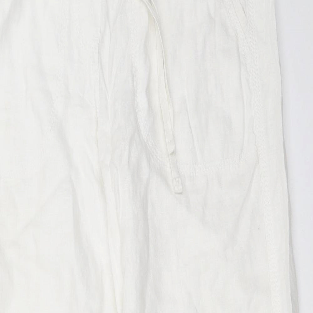 Marks and Spencer Womens White   Trousers  Size 8 L29 in