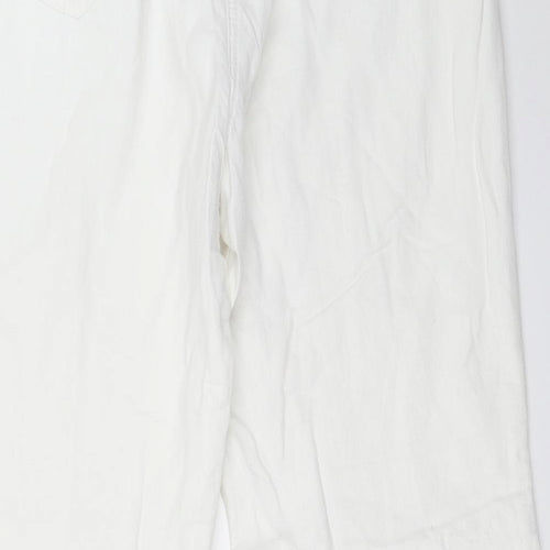 Per Una Womens White   Trousers  Size 16 L27 in