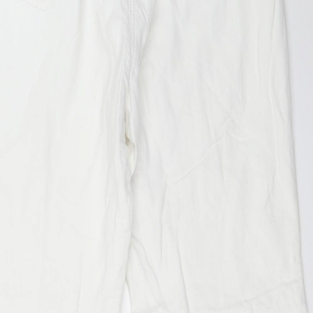Per Una Womens White   Trousers  Size 16 L27 in