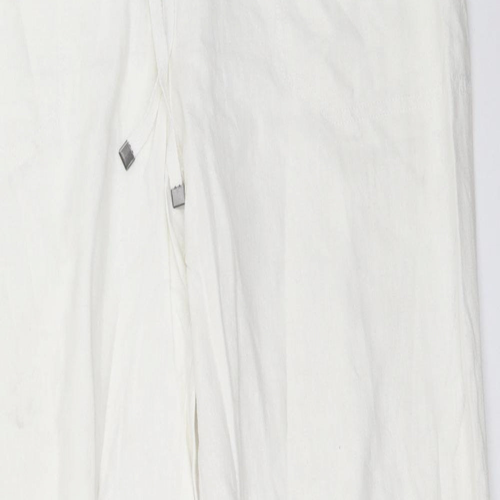 Papaya Womens White   Trousers  Size 14 L31.5 in