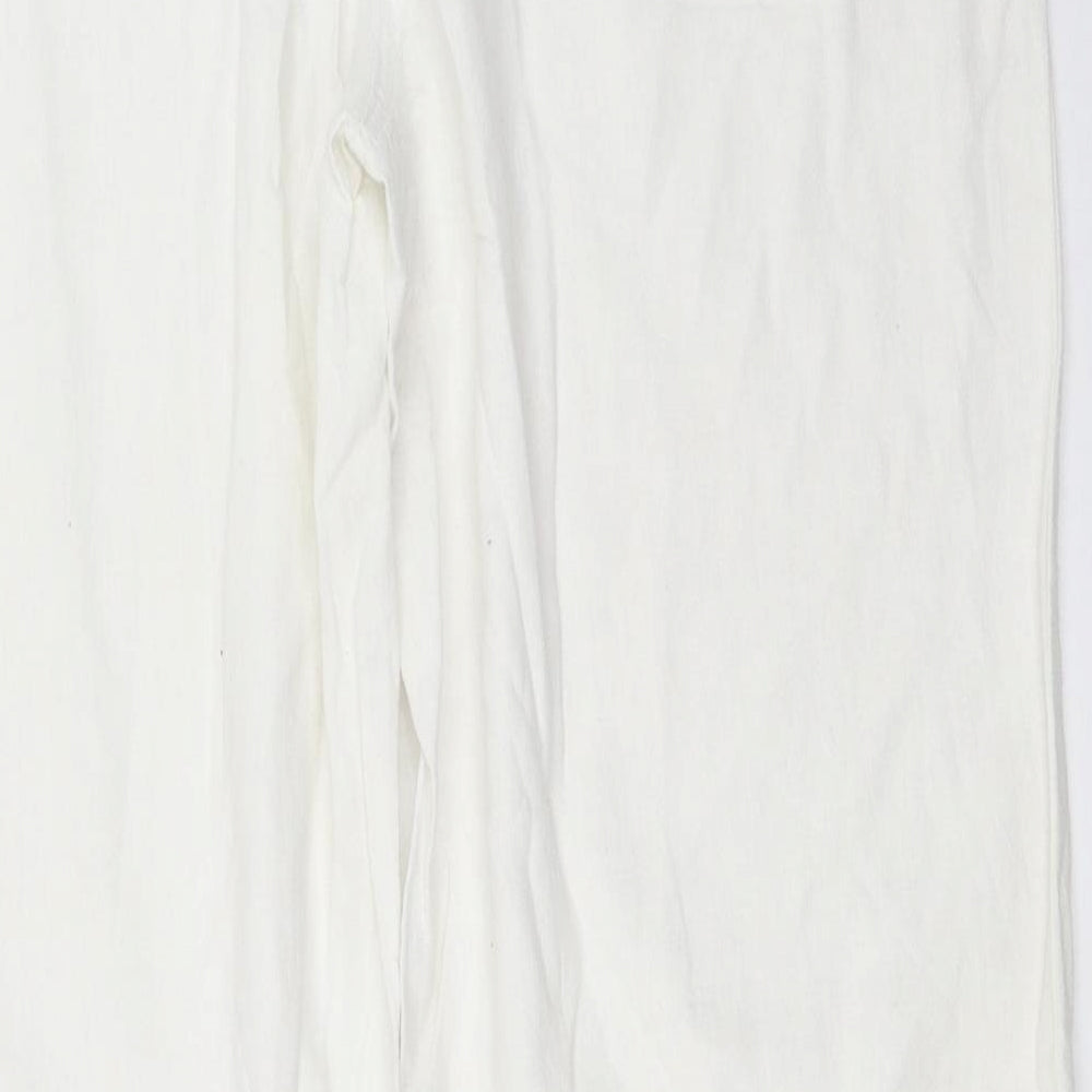 Papaya Womens White   Trousers  Size 14 L31.5 in