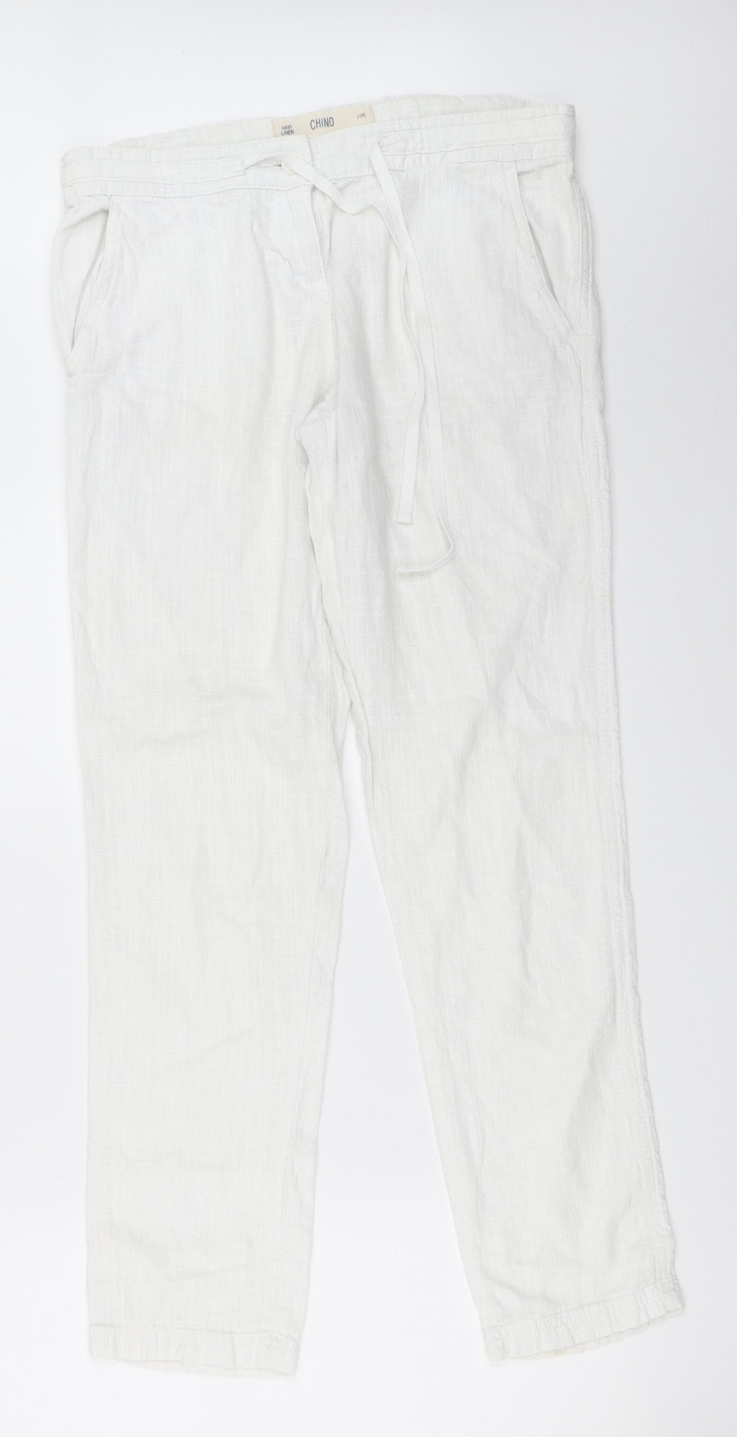 NEXT Womens White   Trousers  Size 10 L30 in