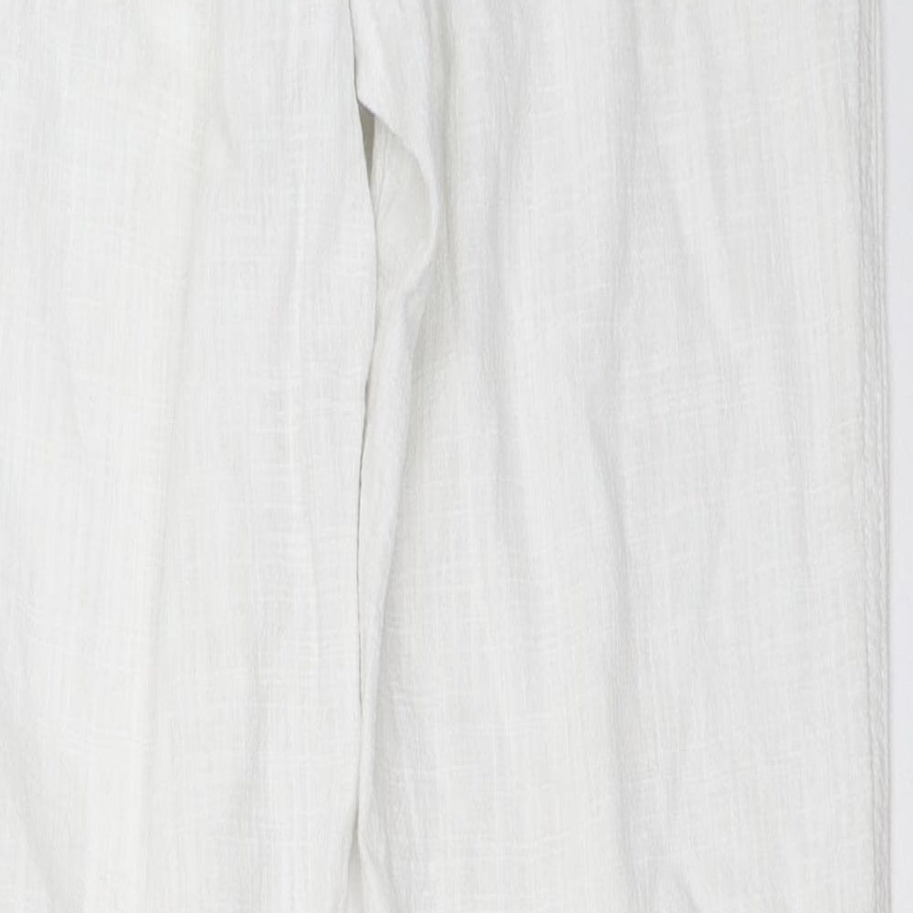 NEXT Womens White   Trousers  Size 10 L30 in